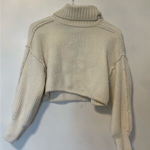 Altar'd State Cream Cowl Neck Sweater